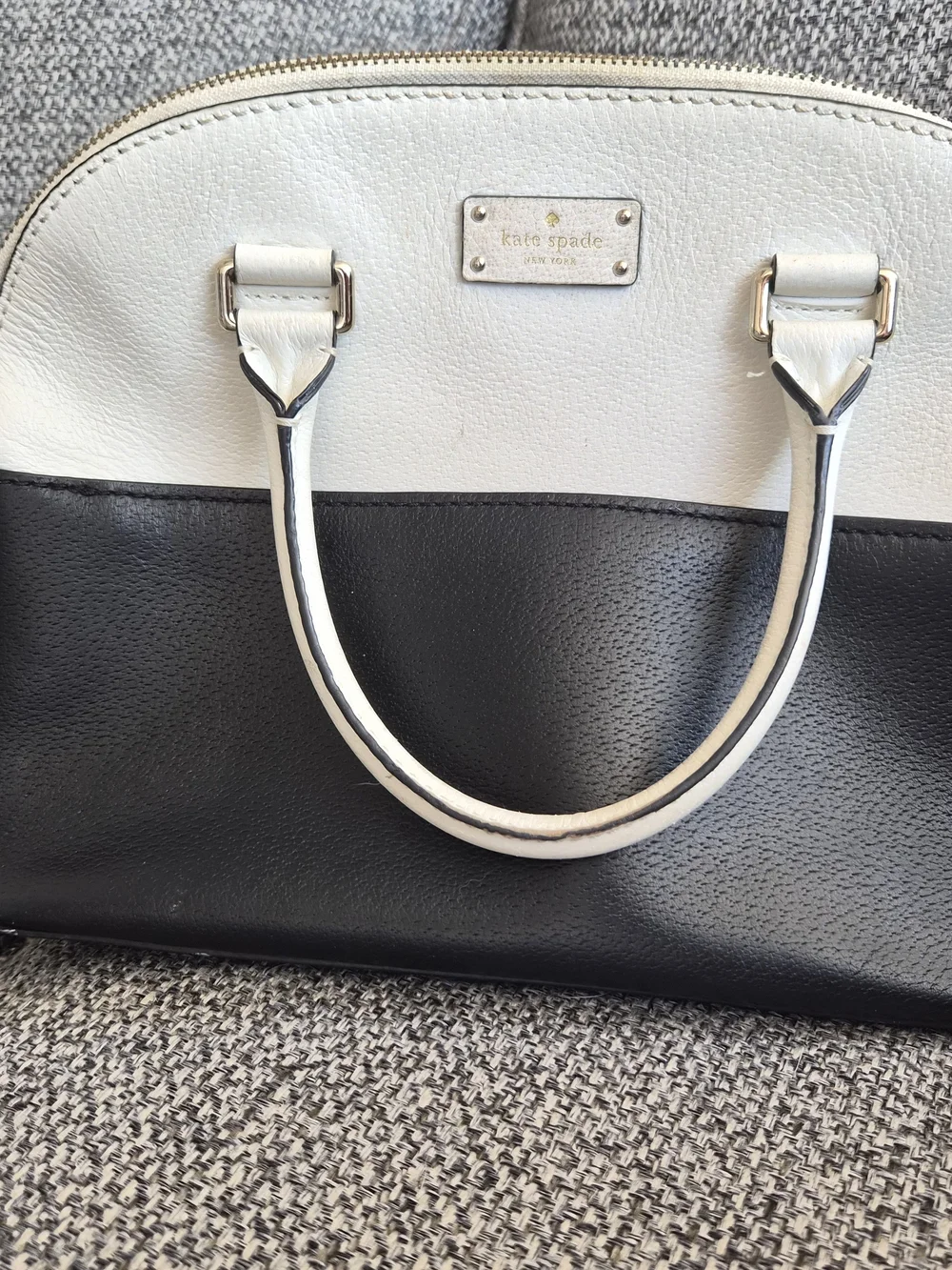 kate spade Two-Tone Black and White Dome Satchel